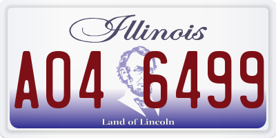 IL license plate A046499
