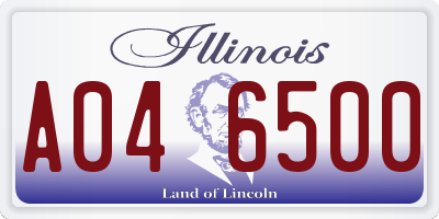 IL license plate A046500
