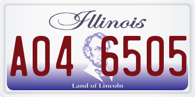 IL license plate A046505