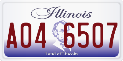 IL license plate A046507