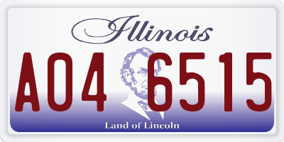 IL license plate A046515