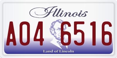 IL license plate A046516