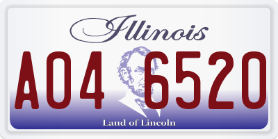 IL license plate A046520