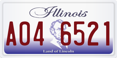 IL license plate A046521