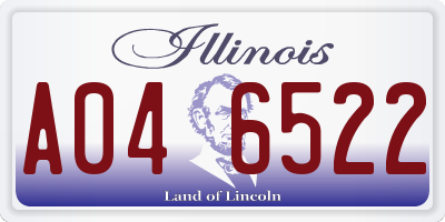 IL license plate A046522