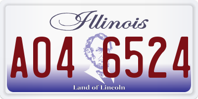 IL license plate A046524