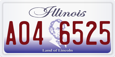 IL license plate A046525