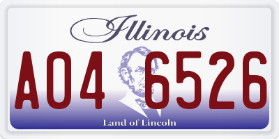 IL license plate A046526