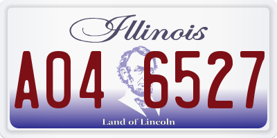 IL license plate A046527