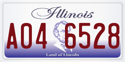 IL license plate A046528