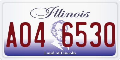 IL license plate A046530