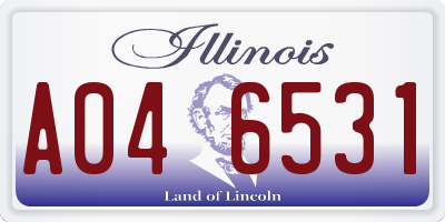 IL license plate A046531