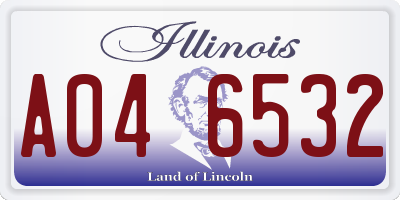 IL license plate A046532