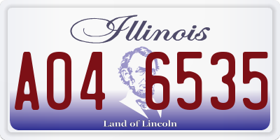 IL license plate A046535