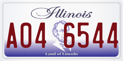 IL license plate A046544