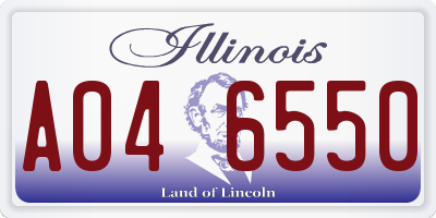 IL license plate A046550