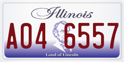 IL license plate A046557