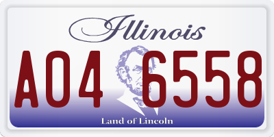 IL license plate A046558