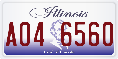 IL license plate A046560