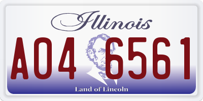 IL license plate A046561