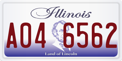 IL license plate A046562