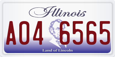 IL license plate A046565