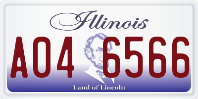 IL license plate A046566