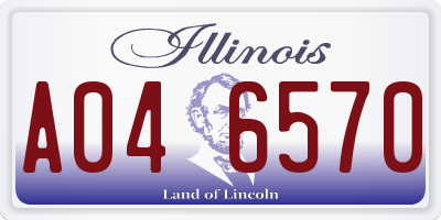 IL license plate A046570