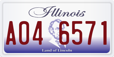 IL license plate A046571