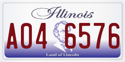IL license plate A046576