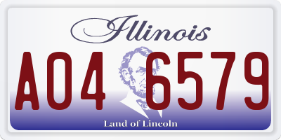 IL license plate A046579