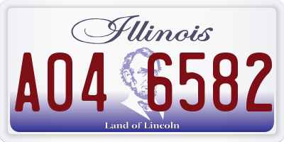 IL license plate A046582