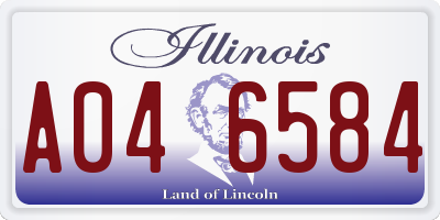 IL license plate A046584