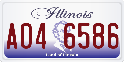 IL license plate A046586