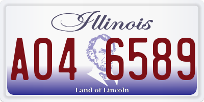 IL license plate A046589