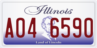 IL license plate A046590