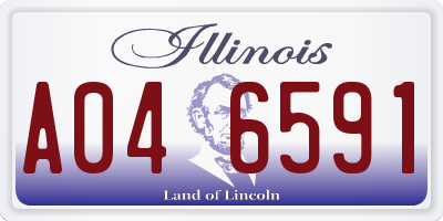 IL license plate A046591
