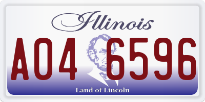 IL license plate A046596