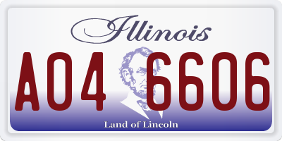 IL license plate A046606