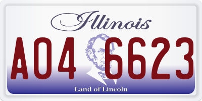 IL license plate A046623