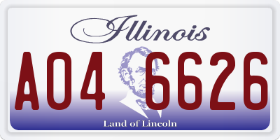 IL license plate A046626
