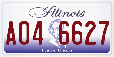 IL license plate A046627