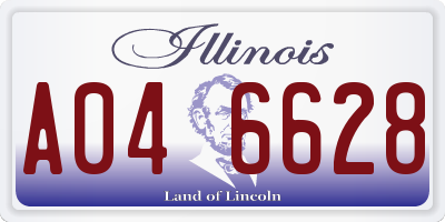 IL license plate A046628