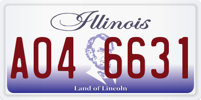 IL license plate A046631
