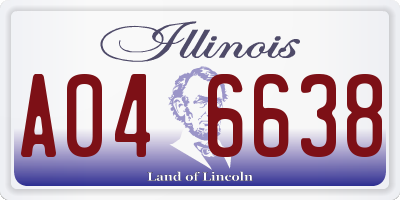 IL license plate A046638