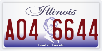 IL license plate A046644