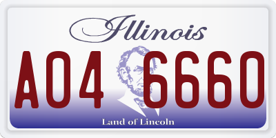 IL license plate A046660