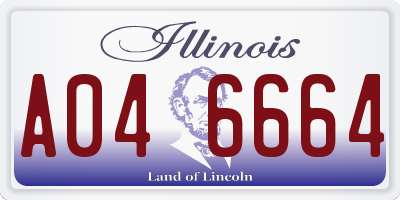 IL license plate A046664