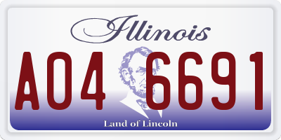 IL license plate A046691