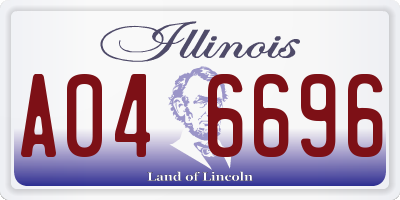 IL license plate A046696